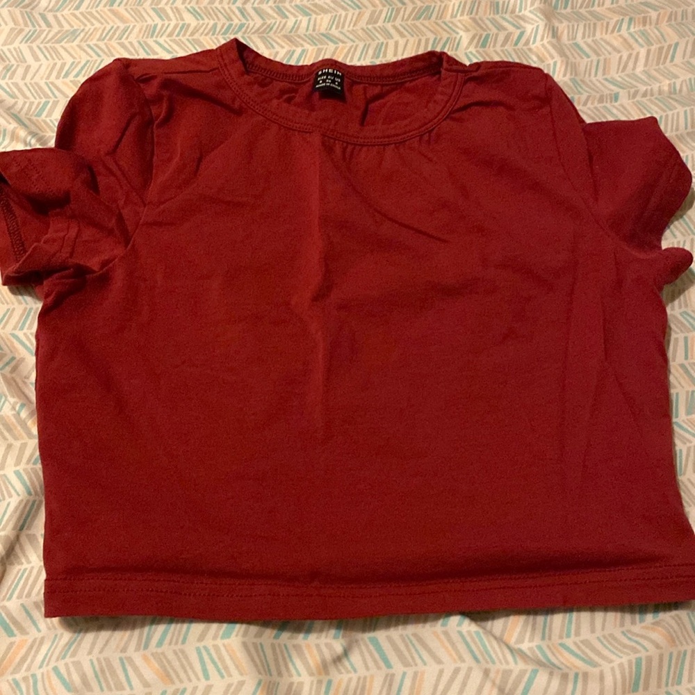 brand:SHEIN color: burgundy size:small